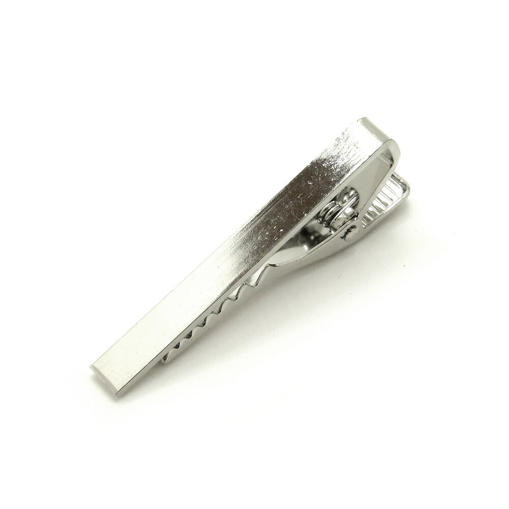1ヶ入【40mmネクタイピン Ni:シルバー】 アクセサリー金具/アクセサリーパーツ/ピン/クリップ/タイピン/自作/修理/simple