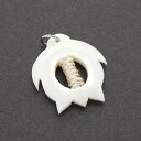 1ヶ入【ボーン海亀B sea turtle】〔アクセサリーパーツ〕ペンダントトップ/チョーカー/ネックレス/ツノ/ホワイト/インディアン/天然素材/民芸/ウミガメ/削り出し/水牛