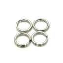 4ヶ入【 内径8mm 二重リング 外径10mm Ni/シルバー 】(つぶし加工) アクセサリーパーツ/二重カン/二重丸カン/二重リング/キーホルダー/ストラップ...