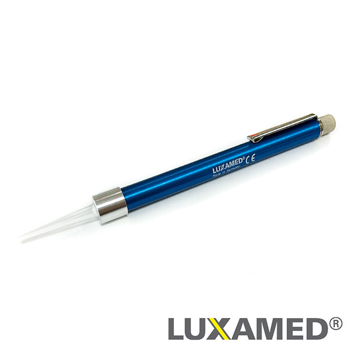 \27日 1:59までクーポン配布中/Luxamed イヤーライト(プローブチップ付き) 耳型採取 LED ライト アルミ ブルー
