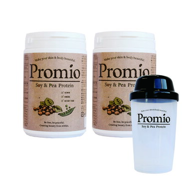 【2個セット送料無料】植物性プロテイン Promio Soy & Pea Protein プロミオ ソイアンドピー プロテイン 植物性 ソイプロテイン タンパク質 大豆 えんどう豆 アミノ酸 美容 健康 消化 飲みやすい