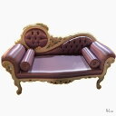 ポイント10倍SALEイタリア製 カウチソファ パープルカウチ ソファ おしゃれ かわいい 猫脚 輸入家具 送料無料REDA-I-8822