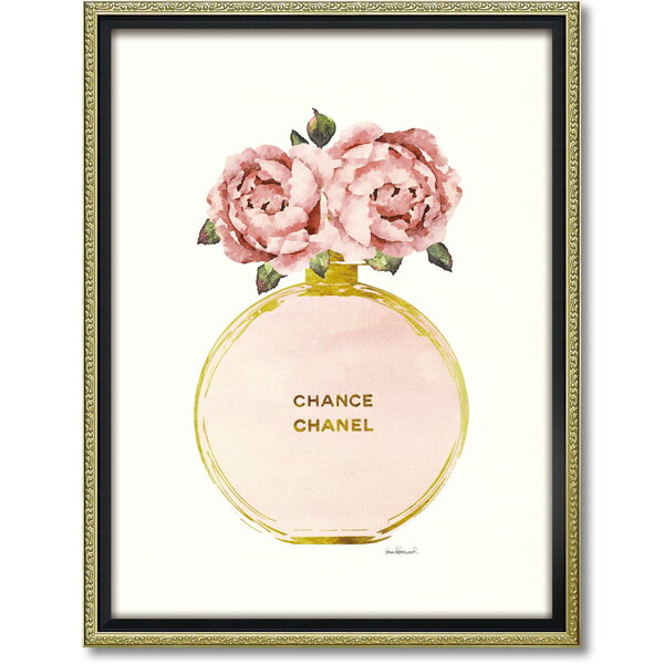 オマージュ キャンバスアート「ゴールド パフューム ピオニー(Lサイズ)」幅63.5cm×高さ83.5cmアートパネル アートボード アート クラシック アンティーク ディスプレイ インテリア おしゃれ かわいい 壁飾り 壁掛け 花 絵 送料無料REBC-18003