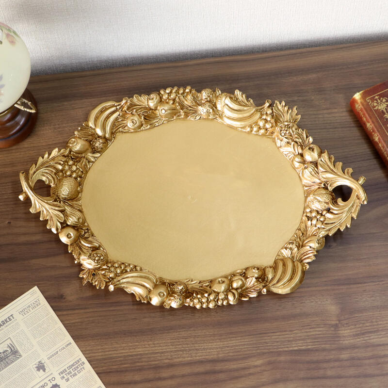 イタリア製 トレイ ゴールド Lサイズイタリア トレー クラシック アンティーク ゴールド ディスプレイ ショップ ギフト プレゼント おしゃれ かわいい 卓上...
