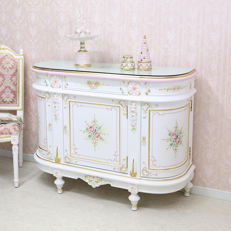 ♡ロココ♡家具♡プリンセスキャビネット♡テレビ台引き出し付コンソールサイドボード 楽天市場】ロココ サイドボードの通販
