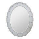 ポイント10倍SALEオーバルウォールミラー アンティークホワイト Lサイズアンティーク シャビー シャビーシック フレンチ ミラー ホワイト ディスプレイ シ...