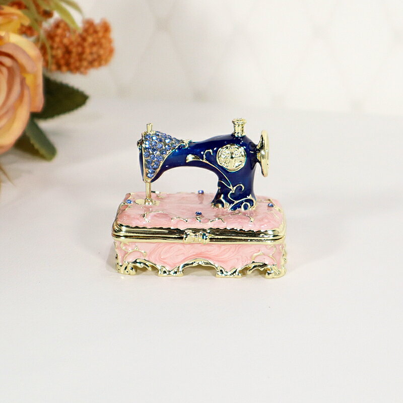 ミニョン ジュエリーボックス ミシン小物入れ 姫系 アクセサリーケース かわいい 宝石箱 ピンク ネイビ..