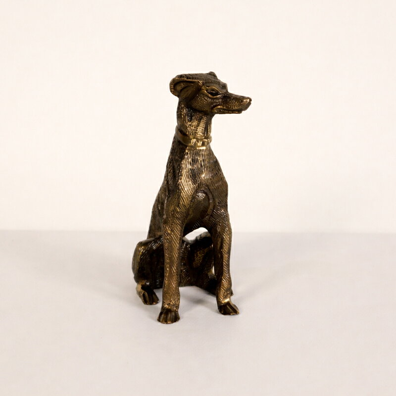 スペイン製 真鍮オブジェ イヌオブジェ 犬 置物 ゴールド ドッグ インテリア 雑貨 アンティーク風 ヨーロピアン クラシック 玄関 リビング ディスプレイ ギフト 輸入雑貨RE84506 [2]