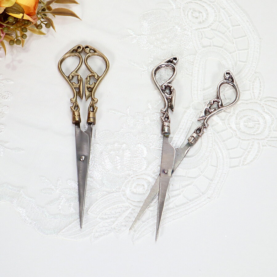 真鍮製 アンティーク はさみゴールド シルバー クラシック シンプル インテリア ディスプレイ オブジェ..