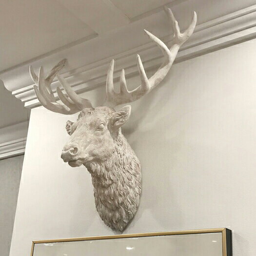 鹿 ウォールオブジェアンティーク シャビー シャビーシック ウォールデコレーション プレゼント ギフト ディスプレイ インテリア ショップ おしゃれ かわいい ...