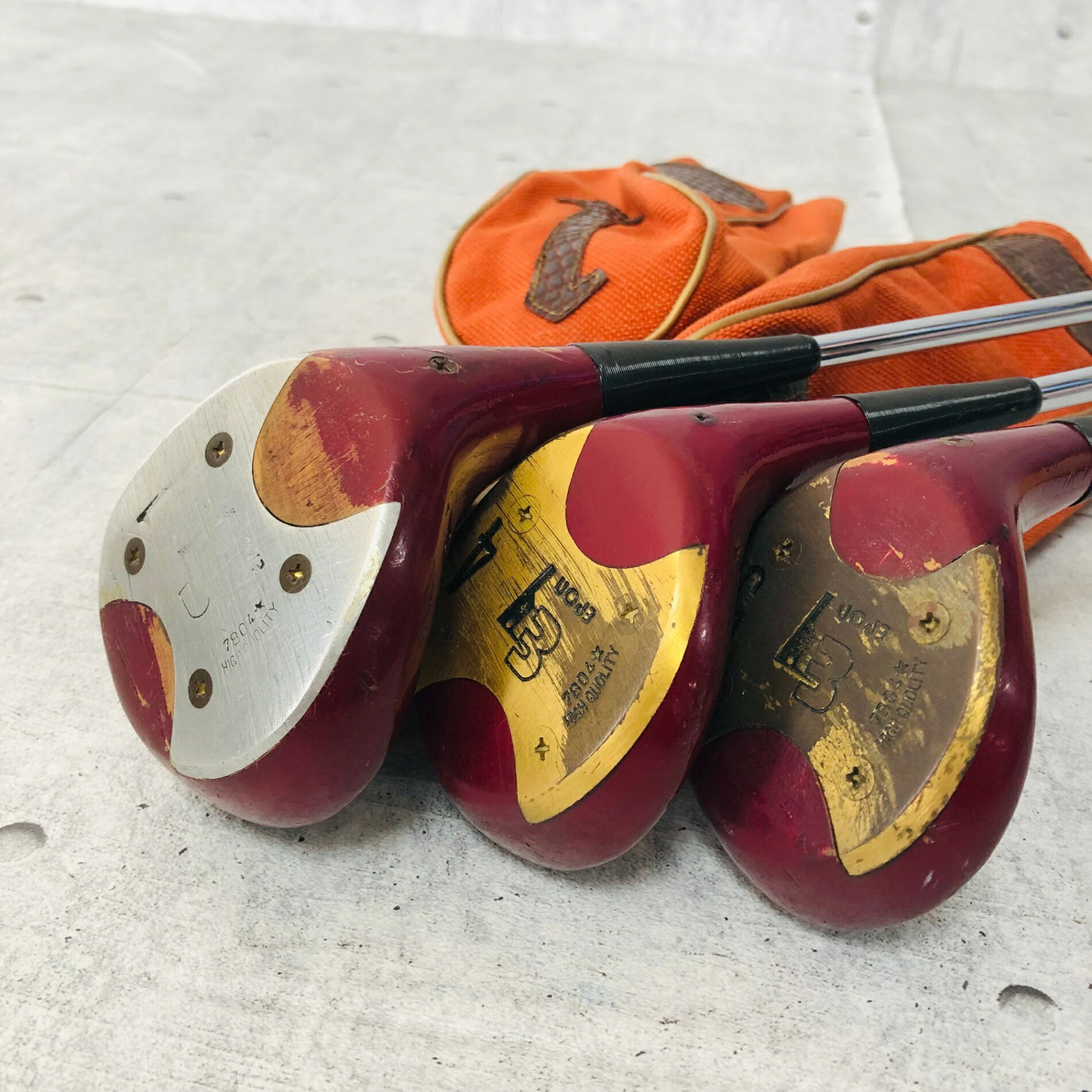 【中古】 EPON エポン Technica テクニカ パーシモン 3本セット メンズ ゴルフ クラブ ウッド 初心者 入門