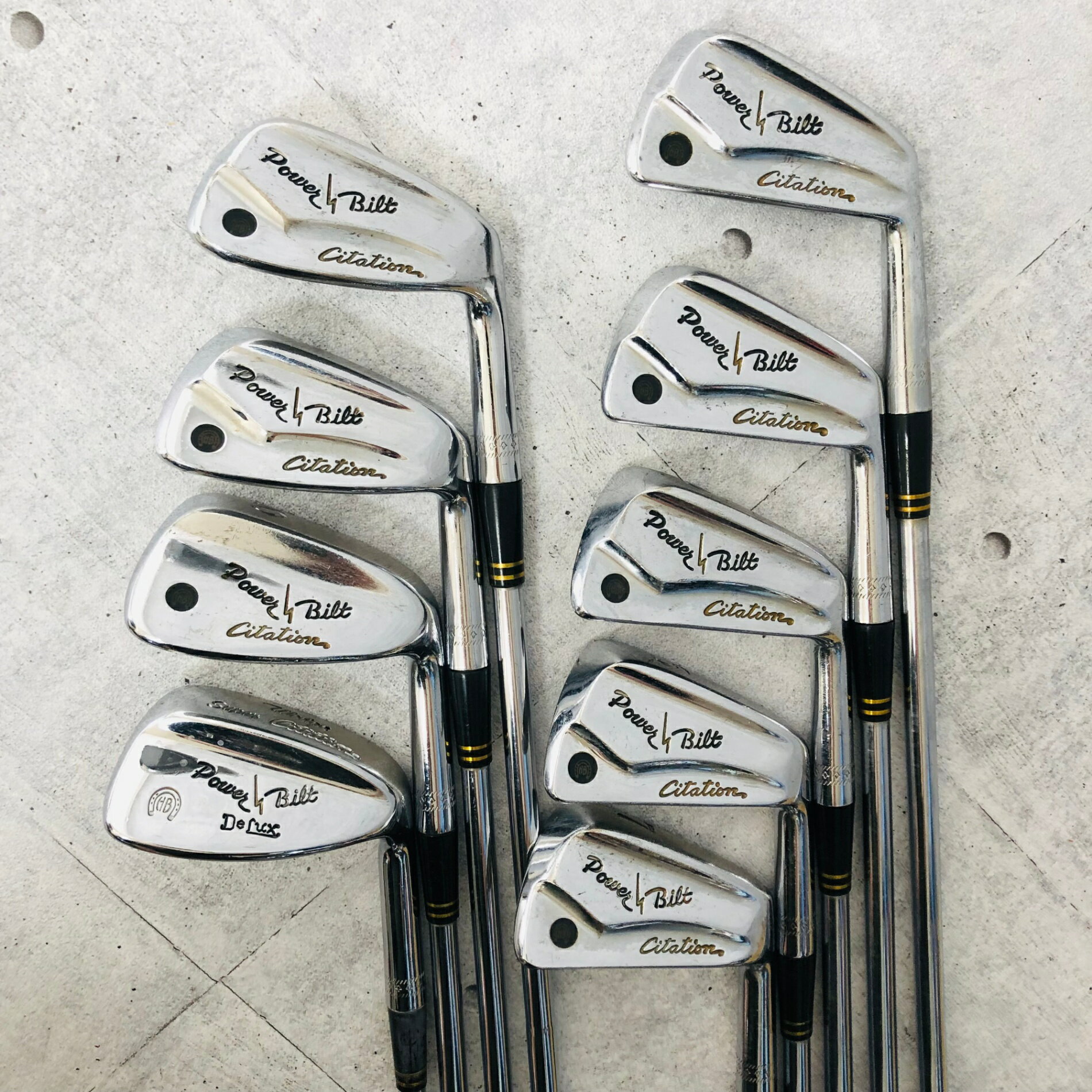 【中古】 Power Bilt パワービルト Citation サイテーション MB マッスルバック 9本セット メンズ ゴルフ クラブ セット 初心者 入門 右利き