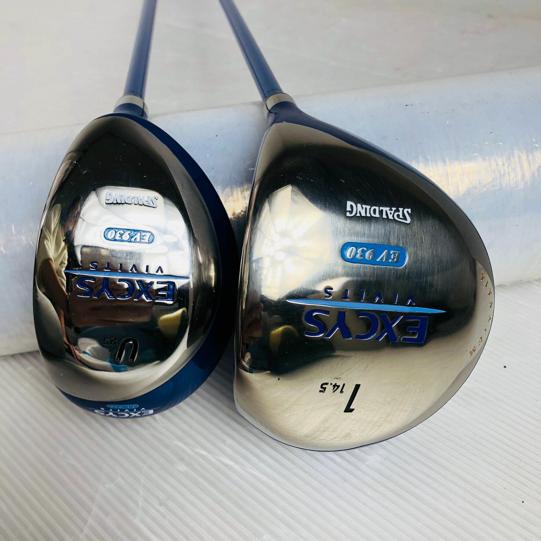 【中古】 レディース 美品 SPALDING スポルディング EXCYS VIVITS エクシーズ ヴィヴィッツ ゴルフセット クラブ セット 初心者 入門 バッグ付き 右利き パター付 安価 EC-42