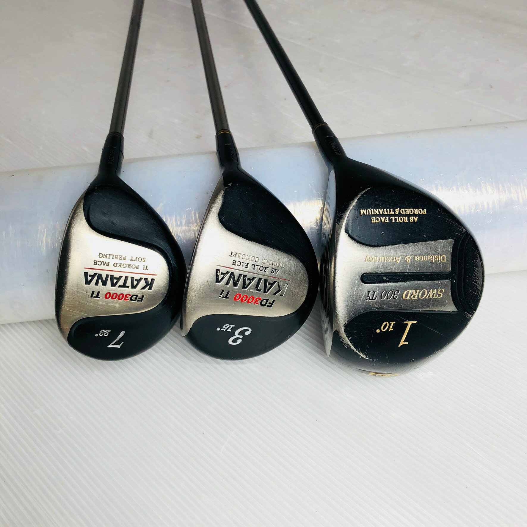 【中古】KATANA カタナ SWORD ソード メンズ ゴルフセット クラブ セット 初心者 入門 バッグ付き フルセット 右利き パター付 安価 Y-165