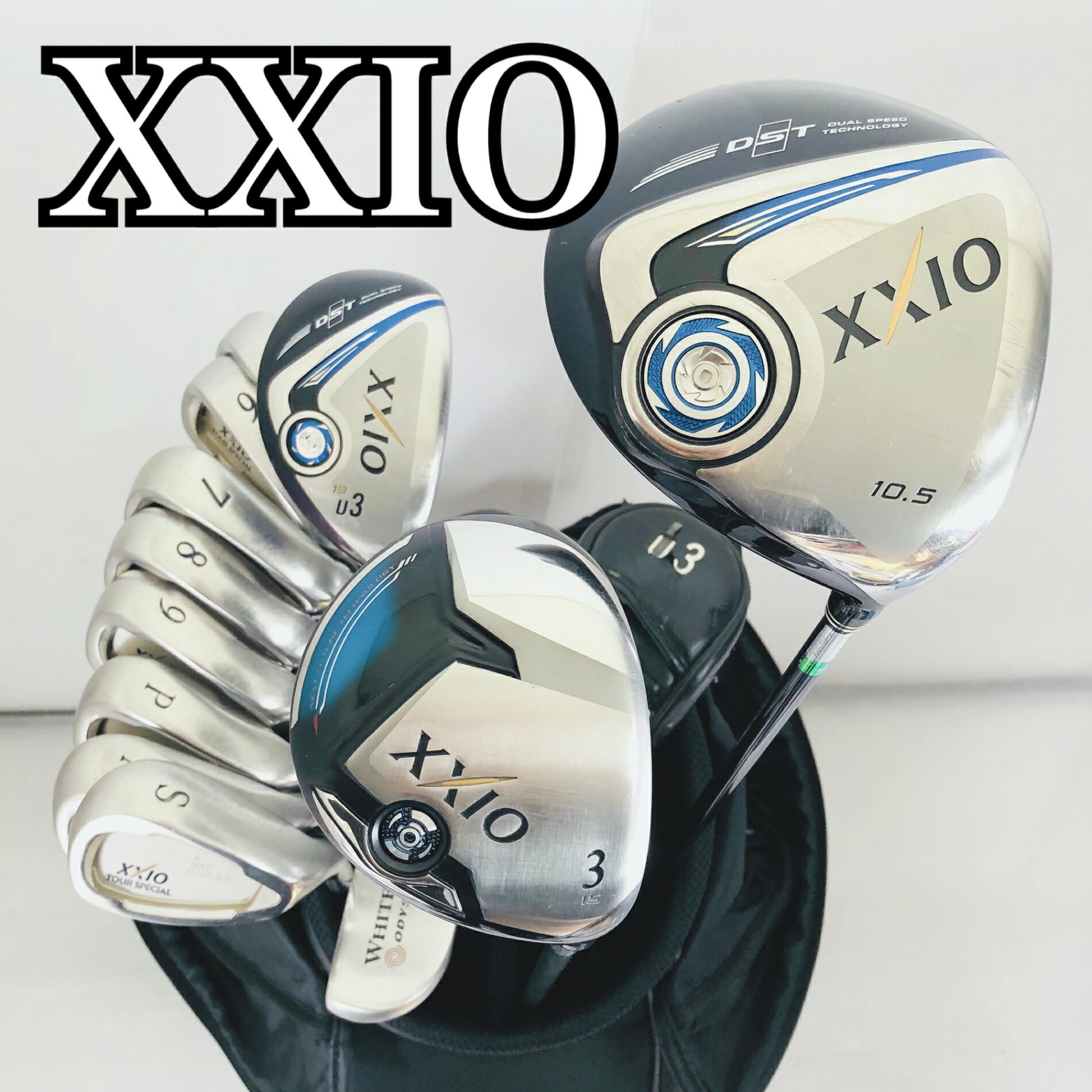 【中古】キャディバッグ付 DUNLOP ダンロップ XXIO ゼクシオ メンズ ゴルフセット ゴルフクラブセット セット 初心者 入門 フルセット 右利き パター付 安価　11Y-60