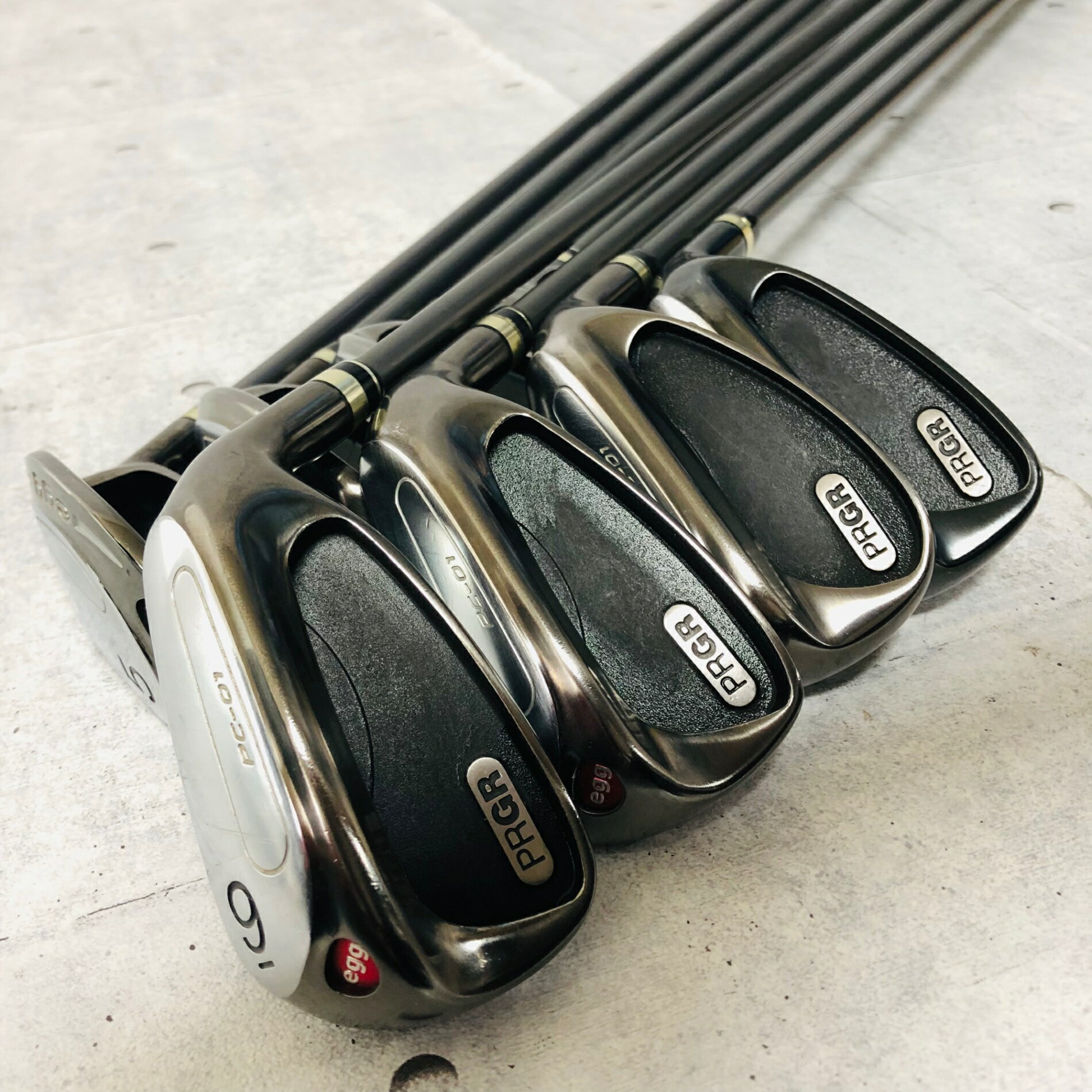 【中古】 PRGR プロギア egg エッグ PCー01 M-37 8本 メンズ ゴルフ クラブ セット 初心者 入門 右利き