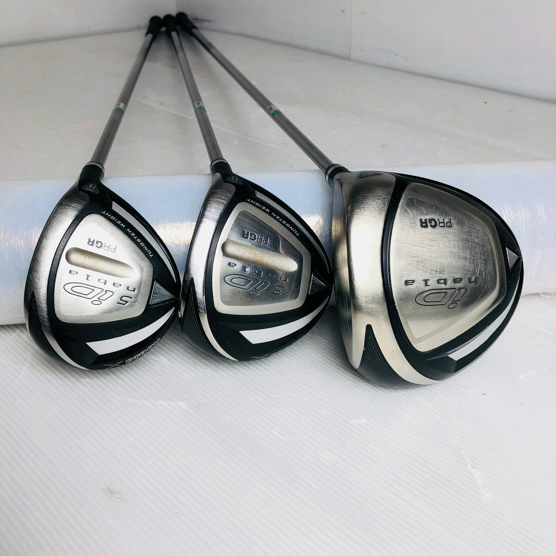 【中古】キャディバッグ付 PRGR プロギア TaylorMade テーラーメイド メンズ ゴルフセット ゴルフクラブセット セット 初心者 入門 フルセット 右利き パター付 安価　11Y-107