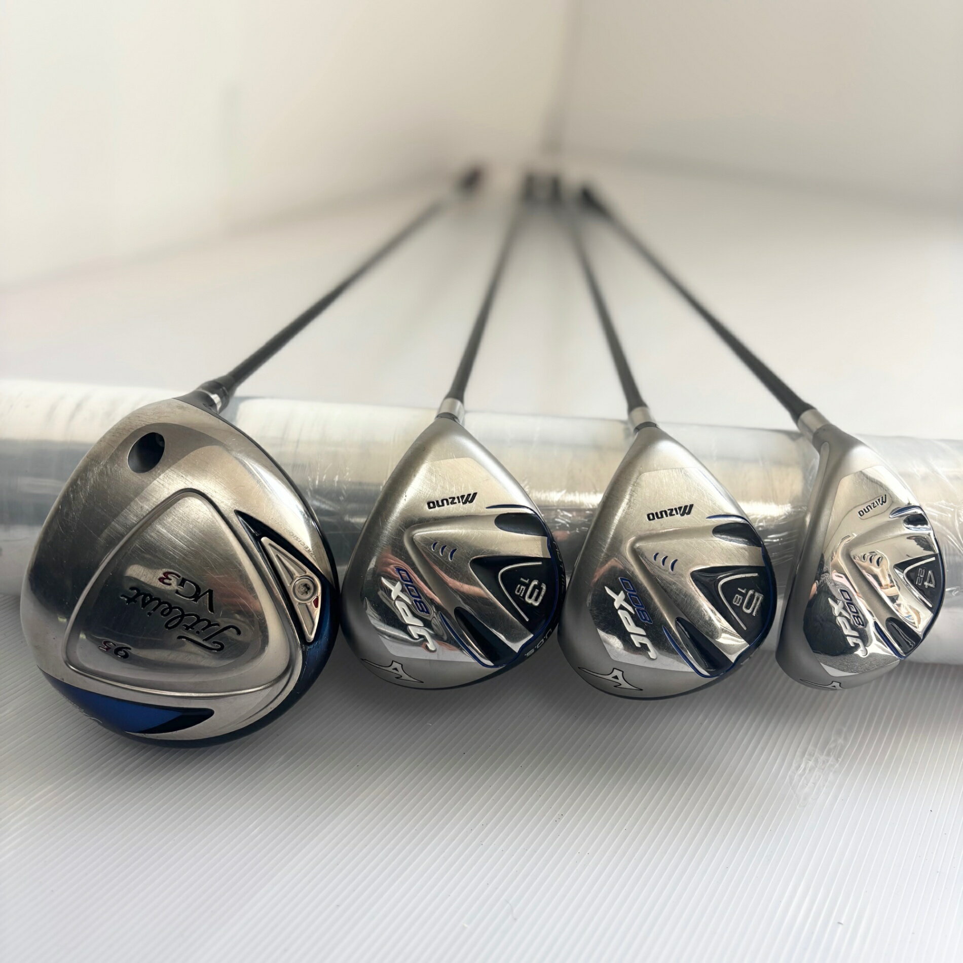 【中古】キャディバッグ付 MIZUNO ミズノ JPX Titleist タイトリスト メンズ ゴルフセット ゴルフクラブセット セット 初心者 入門 フルセット 右利き パター付 安価　11Y-103
