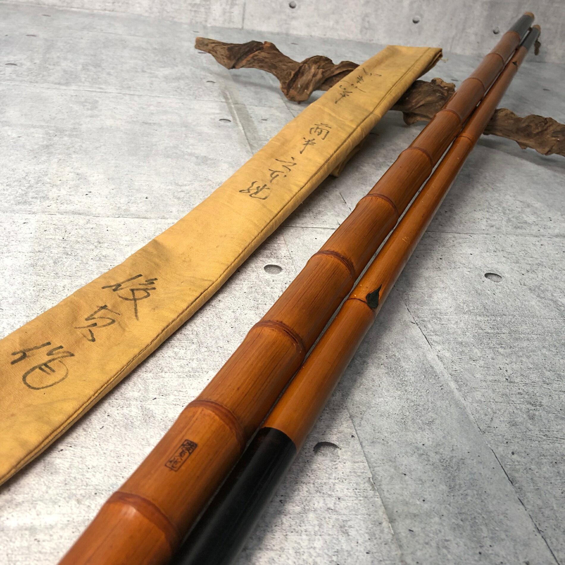【中古】 和竿 竹竿 俊貞作 約430cm 約14尺 6本継 釣り 釣竿 ロッド 海 磯 堤防