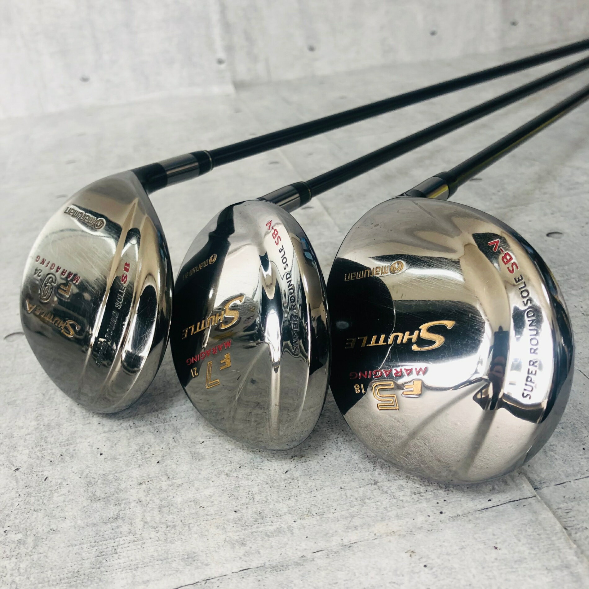 【中古】 Maruman マルマン MARAGING SHUTTLE シャトル SHUTTLE A 5W 7W 9W 3本 メンズ ゴルフ クラブ ドライバー 1W 初心者 入門
