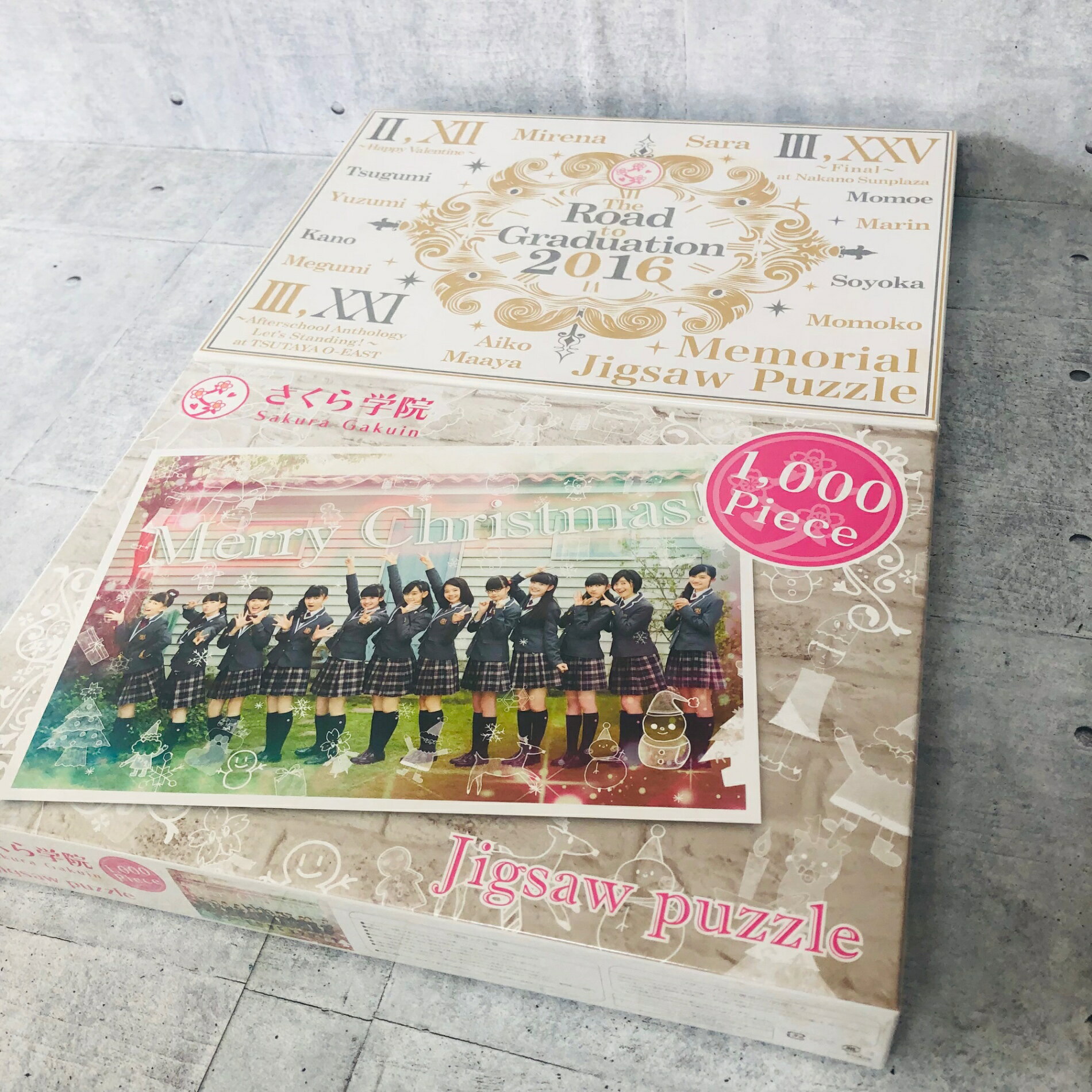 【新古品】　未開封 さくら学院 ジグソーパズル 2箱セット 1000ピース Merry Christmas The Road to Graduation 2016