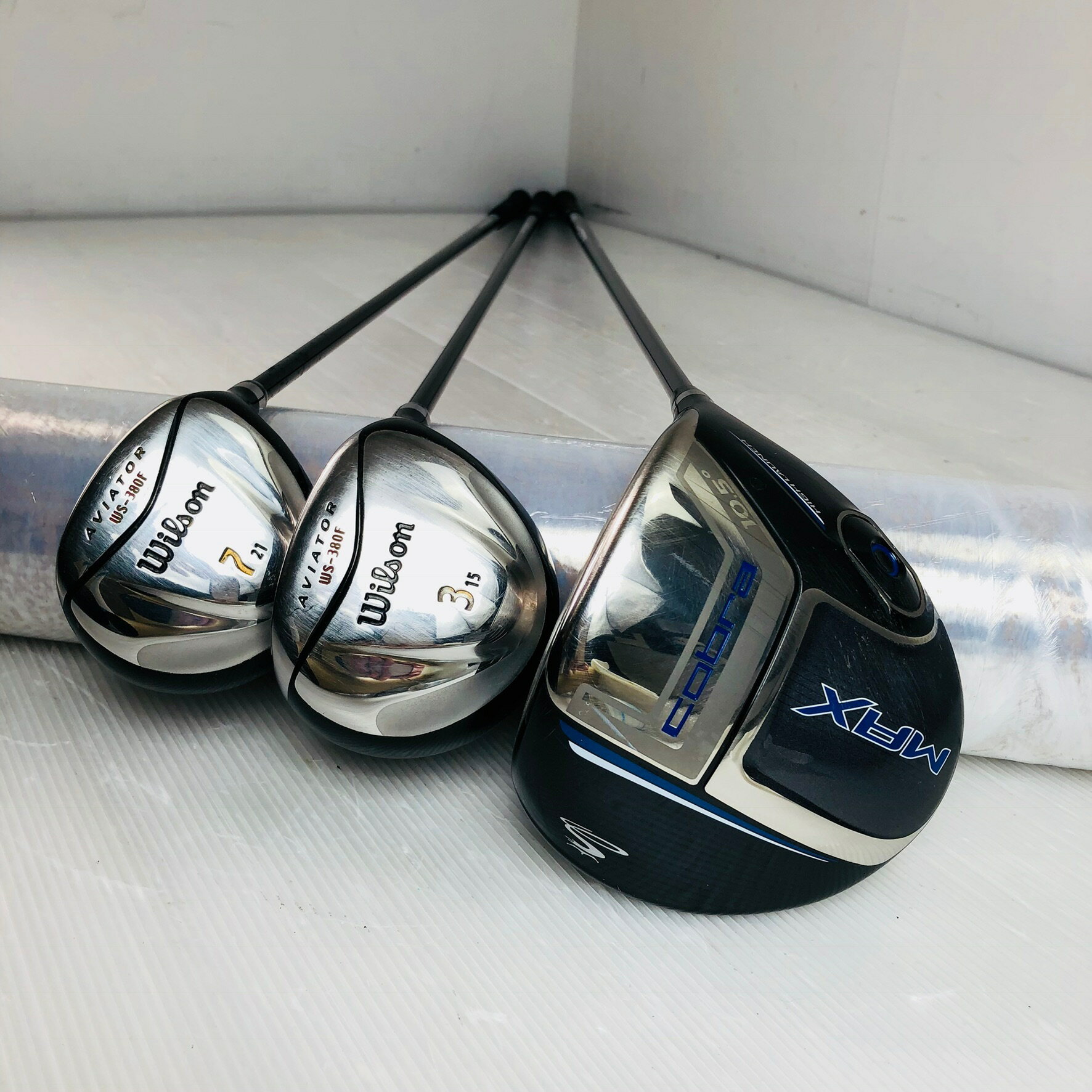【中古】キャディバッグ付 豪華 13本 Wilson ウィルソン Cobra コブラ メンズ ゴルフセット ゴルフクラブセット セット 初心者 入門 フルセット 右利き パター付 安価 81Y-54