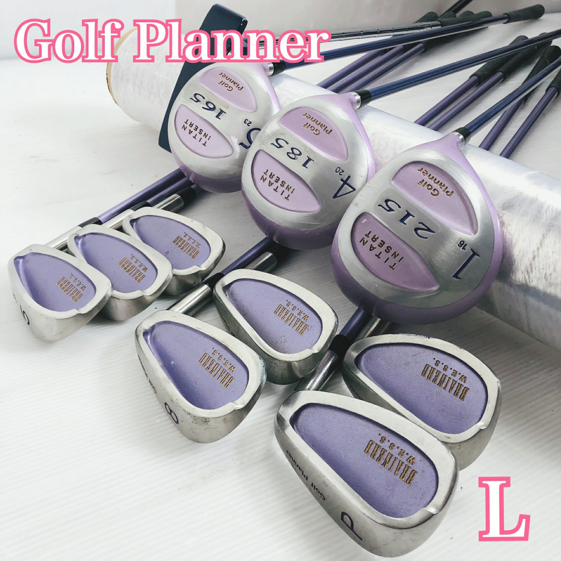 【中古】限定特価 激安 キャディ Golf Planner ゴルフプランナー レディース ゴルフセット クラブセット ゴルフクラブ セット 女性用 初心者 入門 右利き パター付 安価　クラブのみセットの商品画像