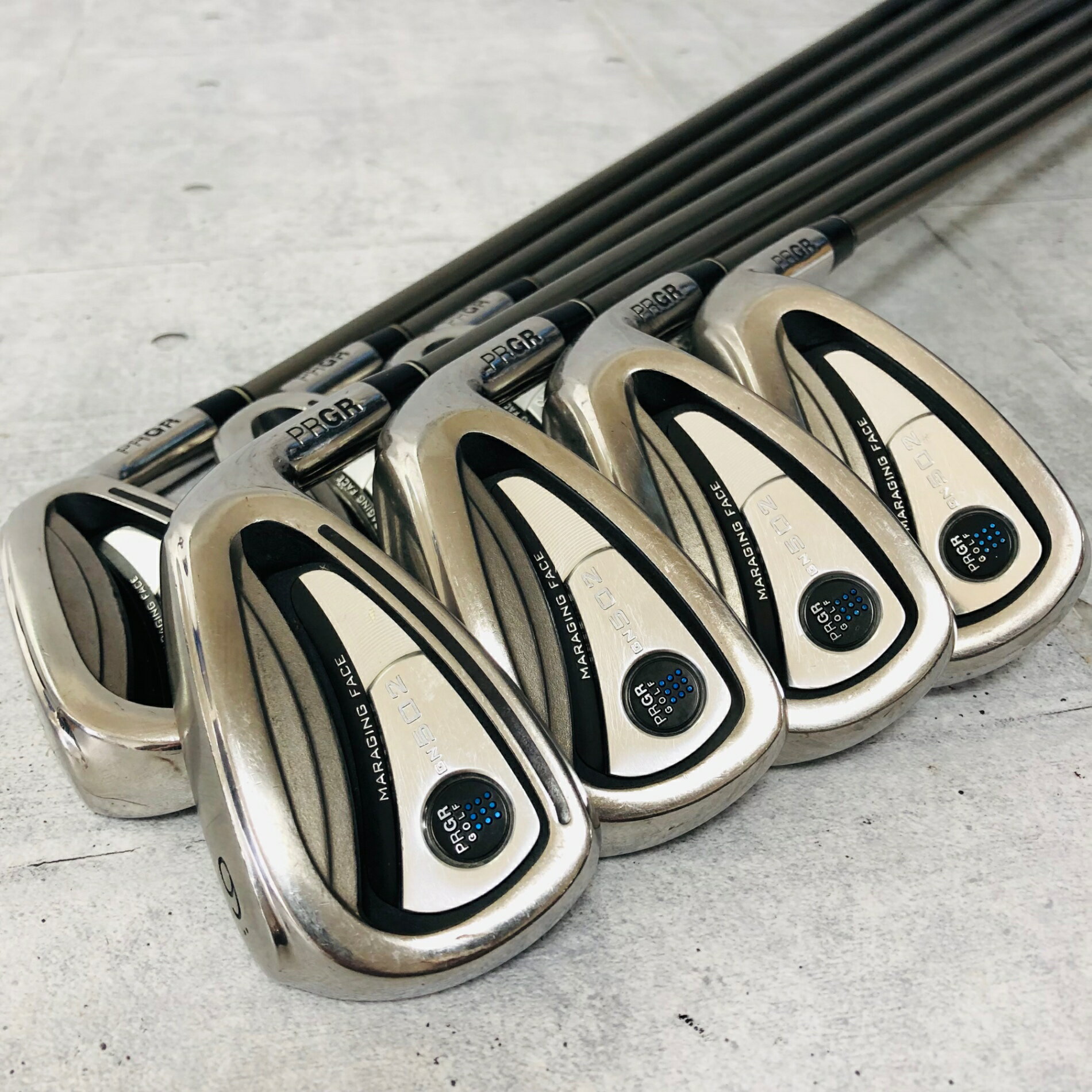 【中古】 PRGR プロギア GN502 8本 アイアン メンズ ゴルフ クラブ セット 初心者 入門 右利き