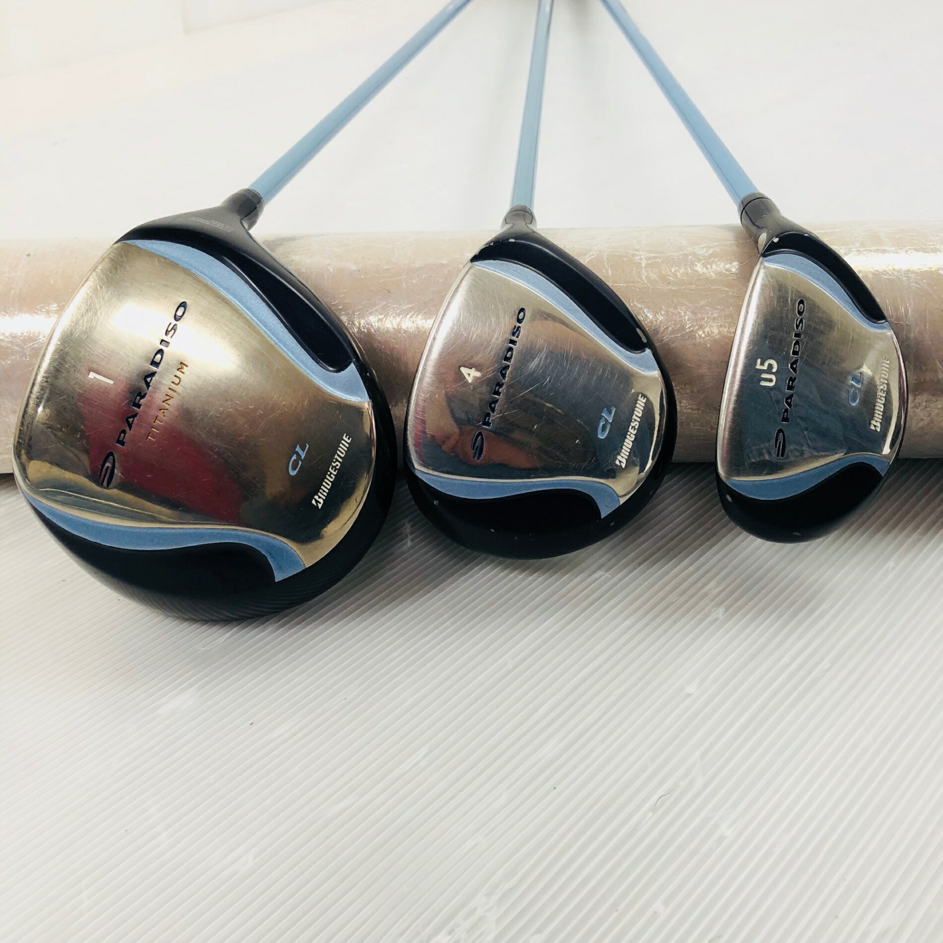 【中古】 レディース BRIDGESTONE ブリヂストン PARADISO CL パラディーゾ ゴルフクラブセット ゴルフセット クラブセット 初心者 入門 右利き パター付 安価　83Y-10