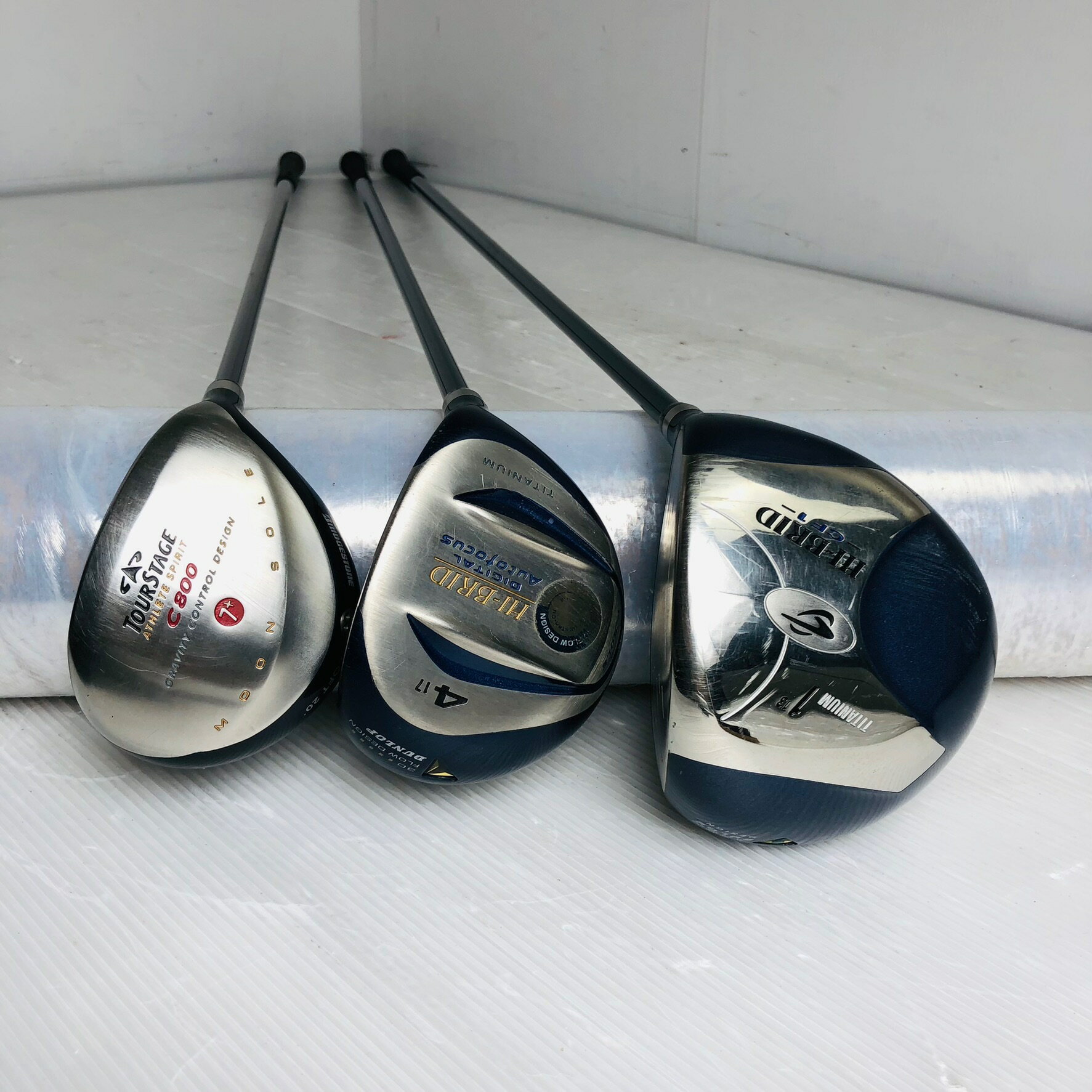 【中古】 レディース DUNLOP ダンロップ HI-BRID CF1 ハイブリッド ゴルフクラブセット ゴルフセット クラブセット 初心者 入門 右利き パター付 安価 83Y-49