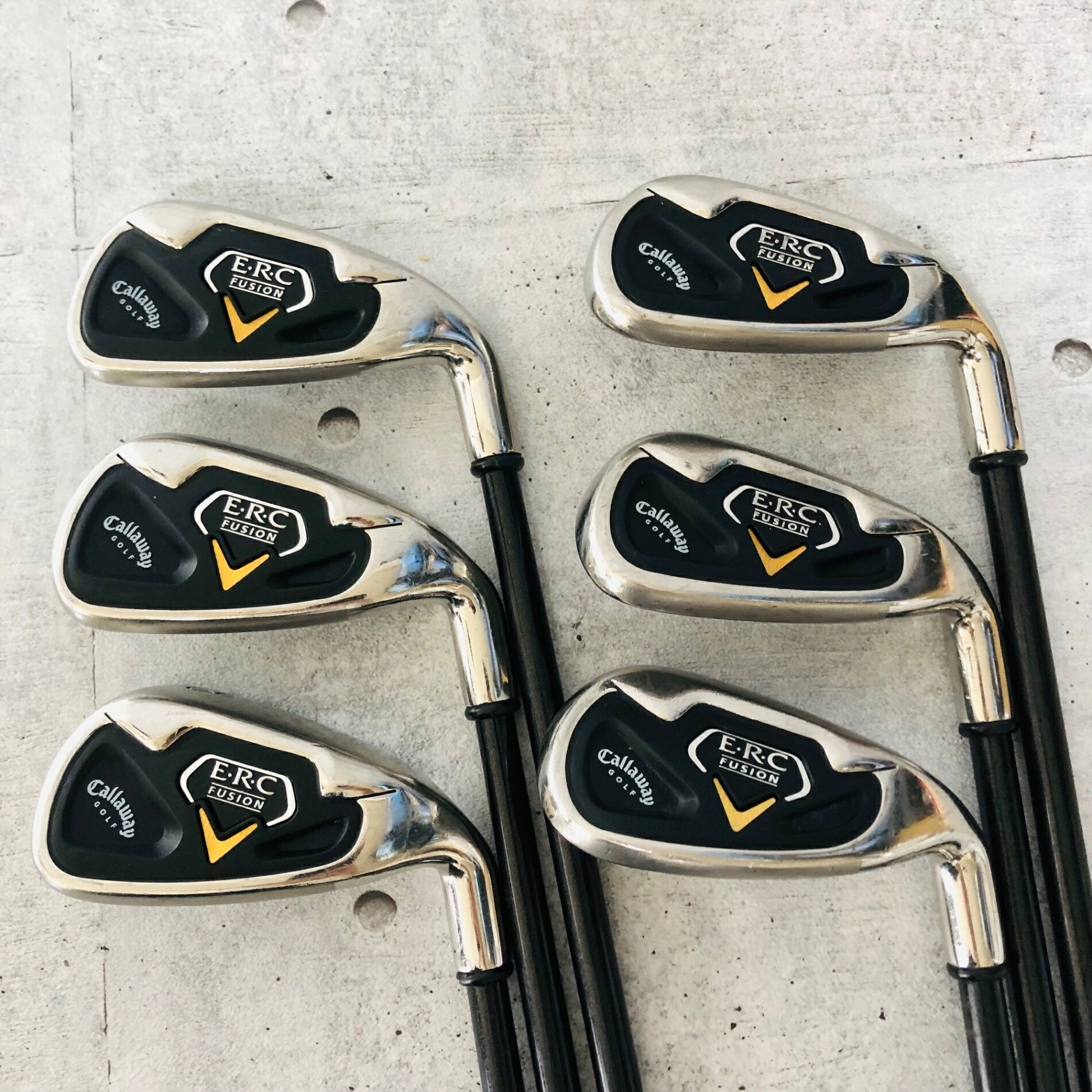 【中古】 Callaway キャロウェイ E.R.C FUSION フュージョン 6本 アイアン メンズ ゴルフ クラブ セット 初心者 入門 右利き