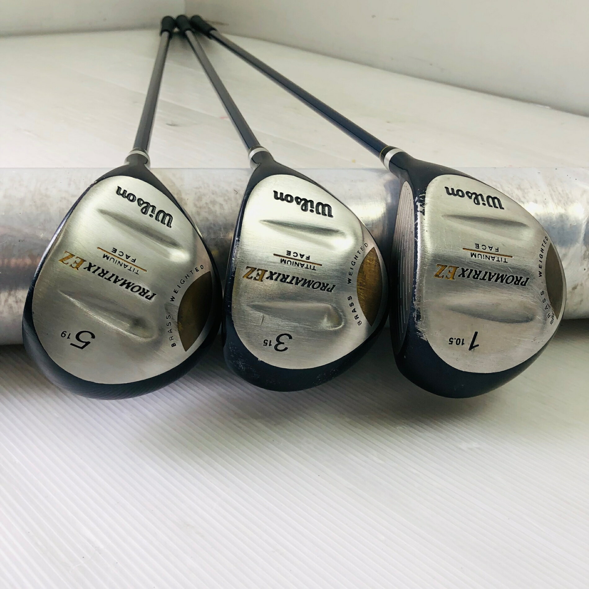 【中古】キャディバッグ付 Wilson ウィルソン PROMATRIX EZ ゴルフクラブ フルセット ゴルフセット クラブセット メンズ 初心者 入門 右利き パター付 安価 83Y-52