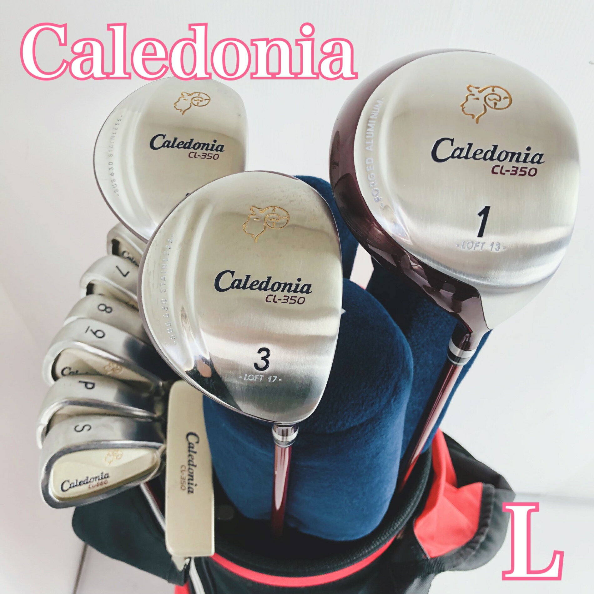 其它 - 【中古】 レディース Caledonia カレドニア CL-350 ゴルフクラブセット ゴルフセット クラブセット 初心者 入門 右利き パター付 安価 83Y-56