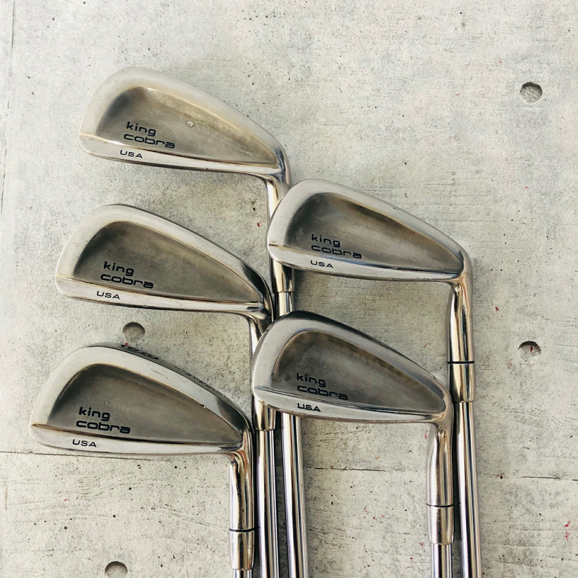 【中古】 king cobra コブラ USA STAINLESS STEEL アイアン 5本 メンズ ゴルフ クラブ セット 初心者 入門 右利き