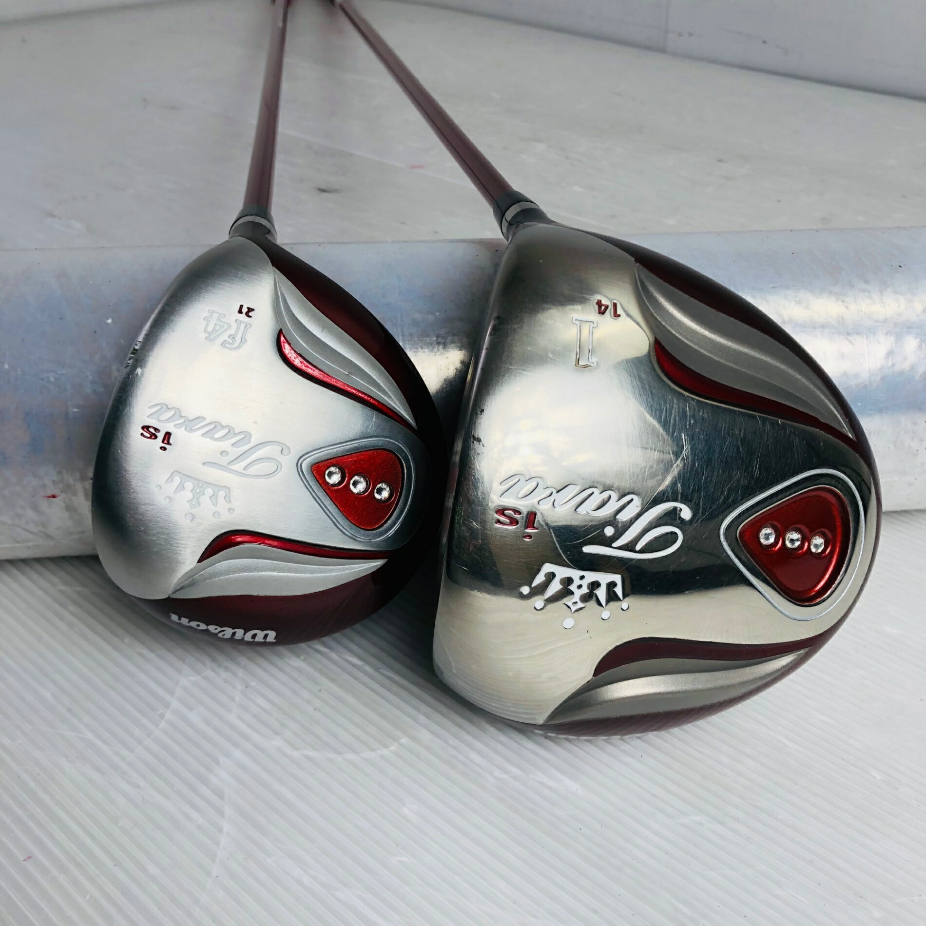 【保証付】【中古】 レディース Wilson ウィルソン Tiara is ティアラ ゴルフクラブセット ゴルフセット クラブセット 初心者 入門 右利き パター付 安価 83Y-99