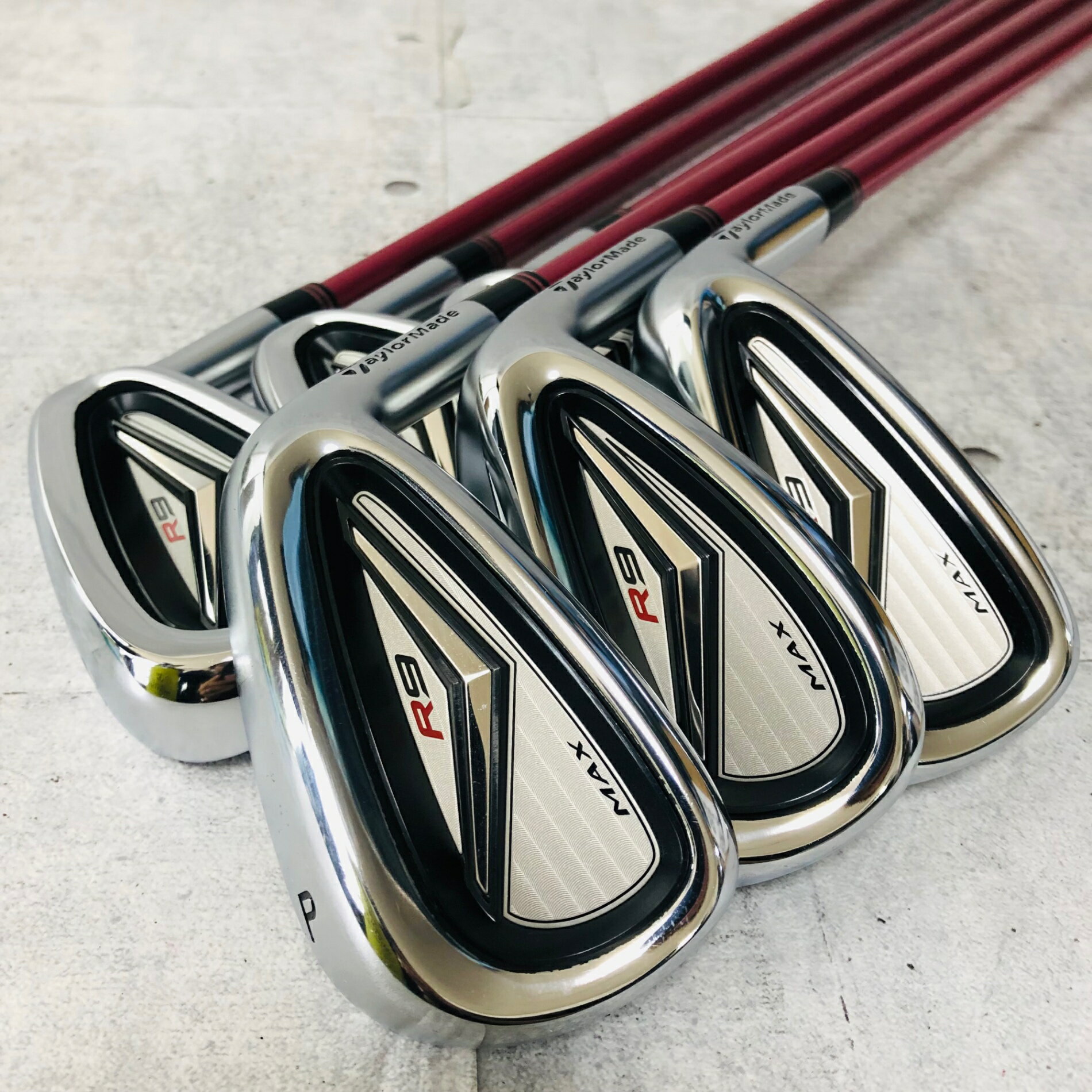 【保証付】【中古】 レディース TaylorMade テーラーメイド R9 MAX マックス 6本 アイアン ゴルフ クラブ 初心者 入門 右利き