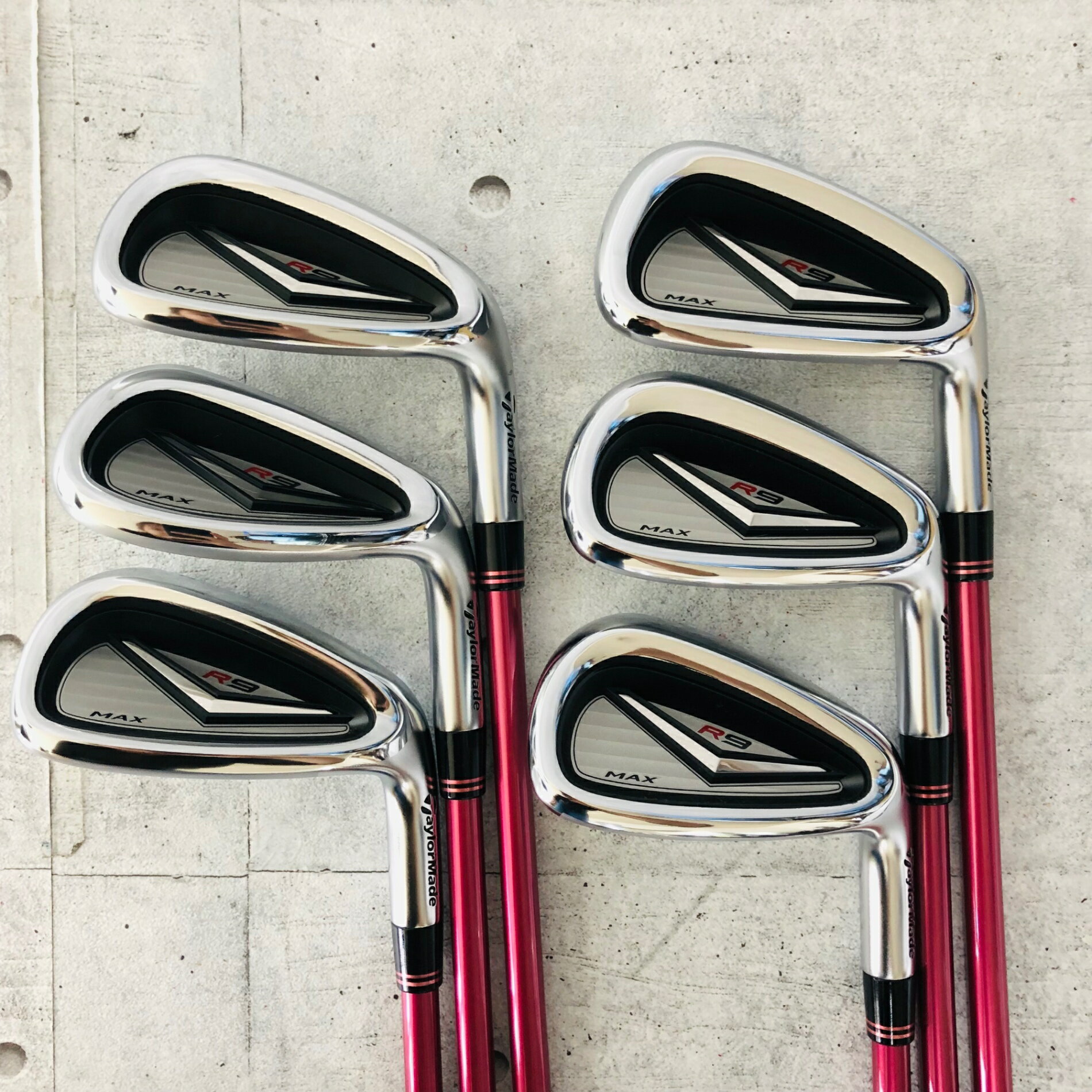【保証付】【中古】 レディース TaylorMade テーラーメイド R9 MAX マックス 6本 アイアン ゴルフ クラブ 初心者 入門 右利き