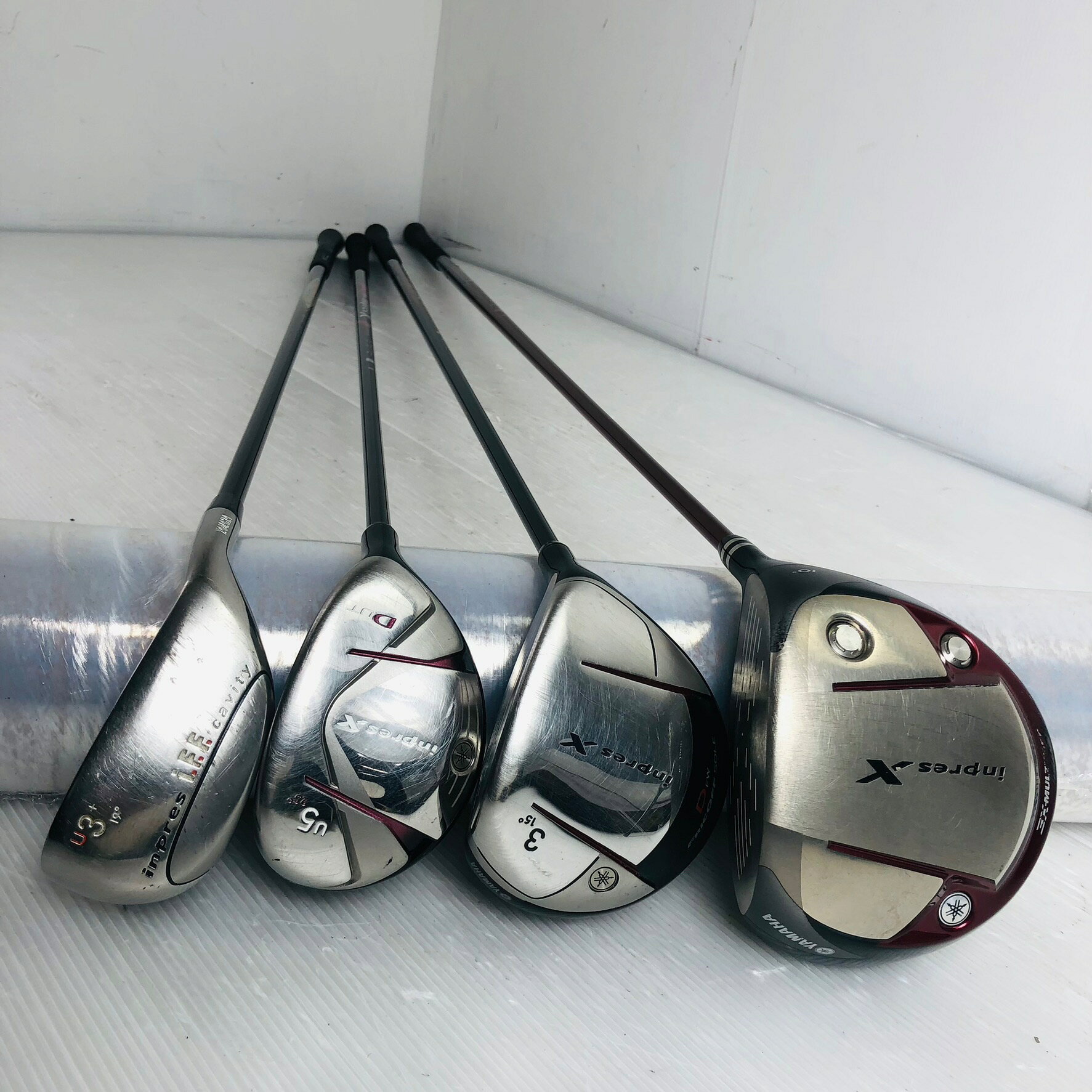 【保証付】【中古】キャディバッグ付 YAMAHA ヤマハ inpres X インプレス ゴルフクラブ フルセット ゴルフセット クラブセット メンズ 初心者 入門 右利き パター付 安価 85Y-68