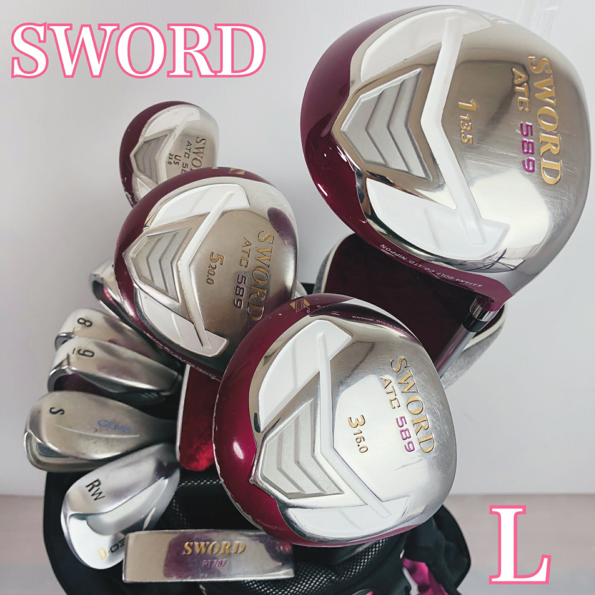 樂天商城 - 【保証付】【中古】 レディース KATANA カタナ SWORD ソード ATC 589 ゴルフクラブセット ゴルフセット クラブセット 初心者 入門 右利き パター付 安価 85Y-74