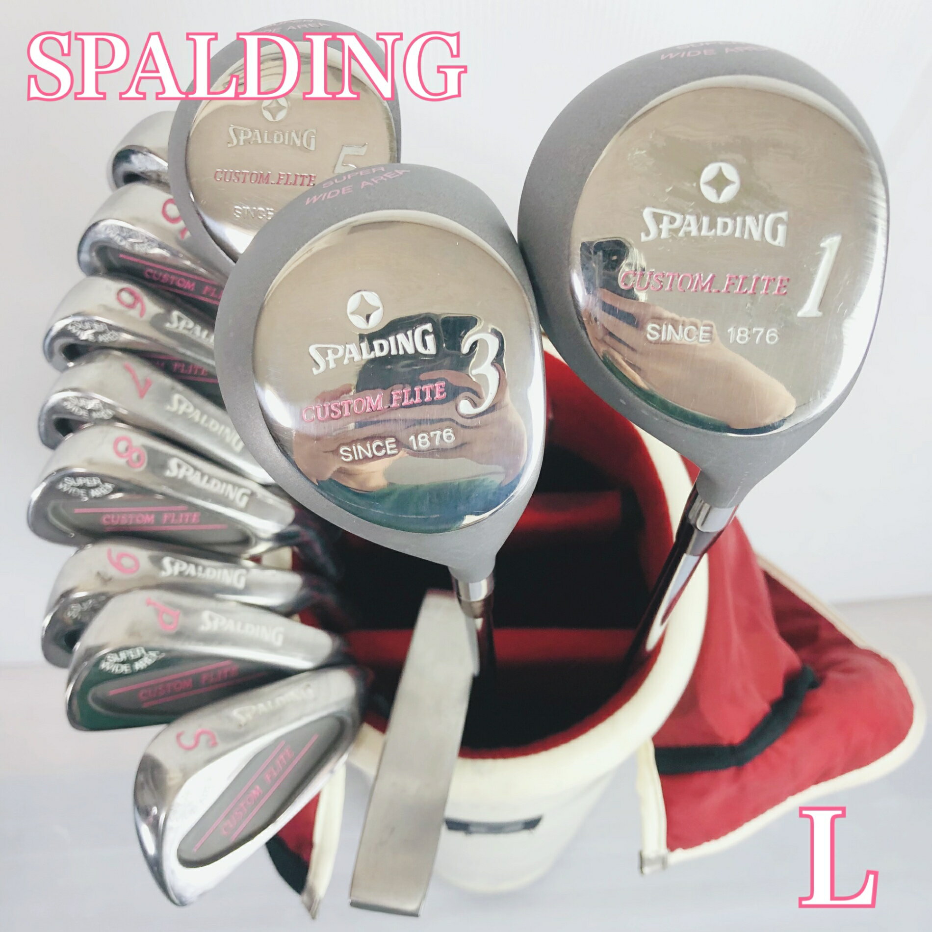 乐天商城 - 【中古】限定特価 激安 キャディバッグ付 SPALDING スポルディング レディース ゴルフセット クラブセット ゴルフクラブ セット 女性用 初心者 入門 右利き パター付 安価 TK-26