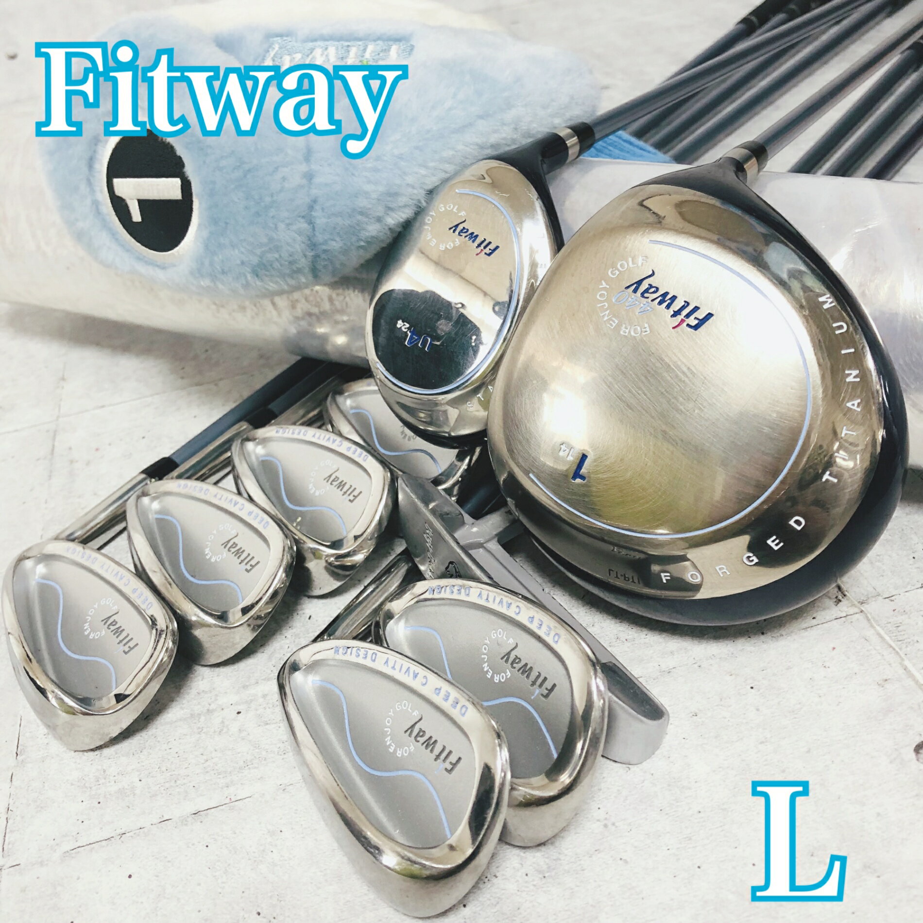 乐天商城 - 【保証付】【中古】 レディース fitway フィットウェイ ゴルフクラブセット ゴルフセット クラブセット 初心者 入門 右利き パター付 安価 クラブのみセット