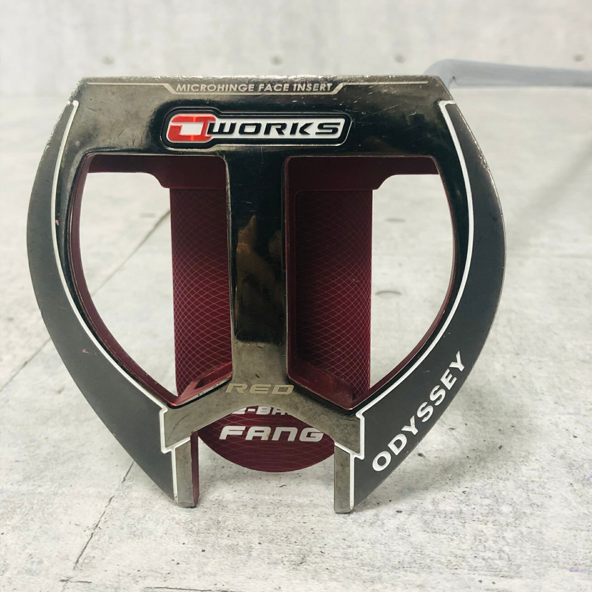 【保証付】【中古】 レディース Odyssey オデッセイ O-Works Red 2-Ball Fang オー・ワークス レッド 2ボール ファング 32インチ ゴルフ クラブ パター 単品 初心者 入門