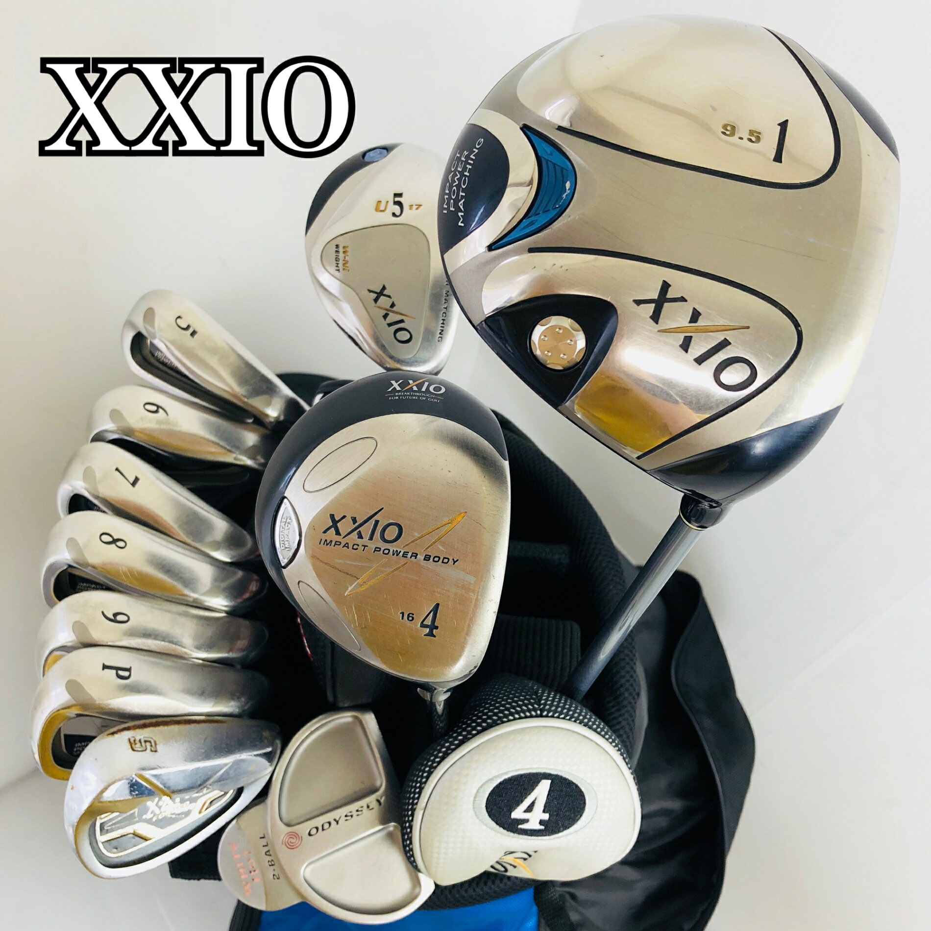【保証付】【中古】キャディバッグ付 DUNLOP ダンロップ XXIO5 ゼクシオ3 ゴルフクラブ フルセット ゴルフセット クラブセット メンズ 初心者 入門 右利き パター付 安価 85Y-82