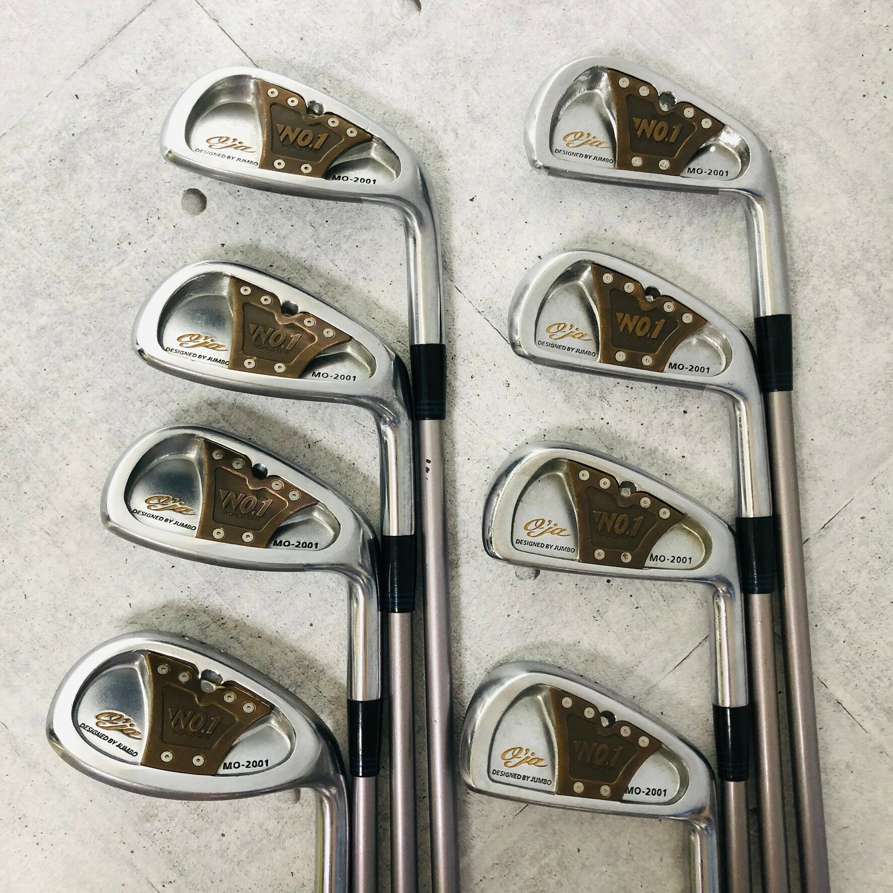 【保証付】【中古】 WORLD ONE ワールドワン Oja MO-2001 オージャ ジャンボ尾崎 8本 アイアン メンズ ゴルフ クラブ セット 初心者 入門 右利き