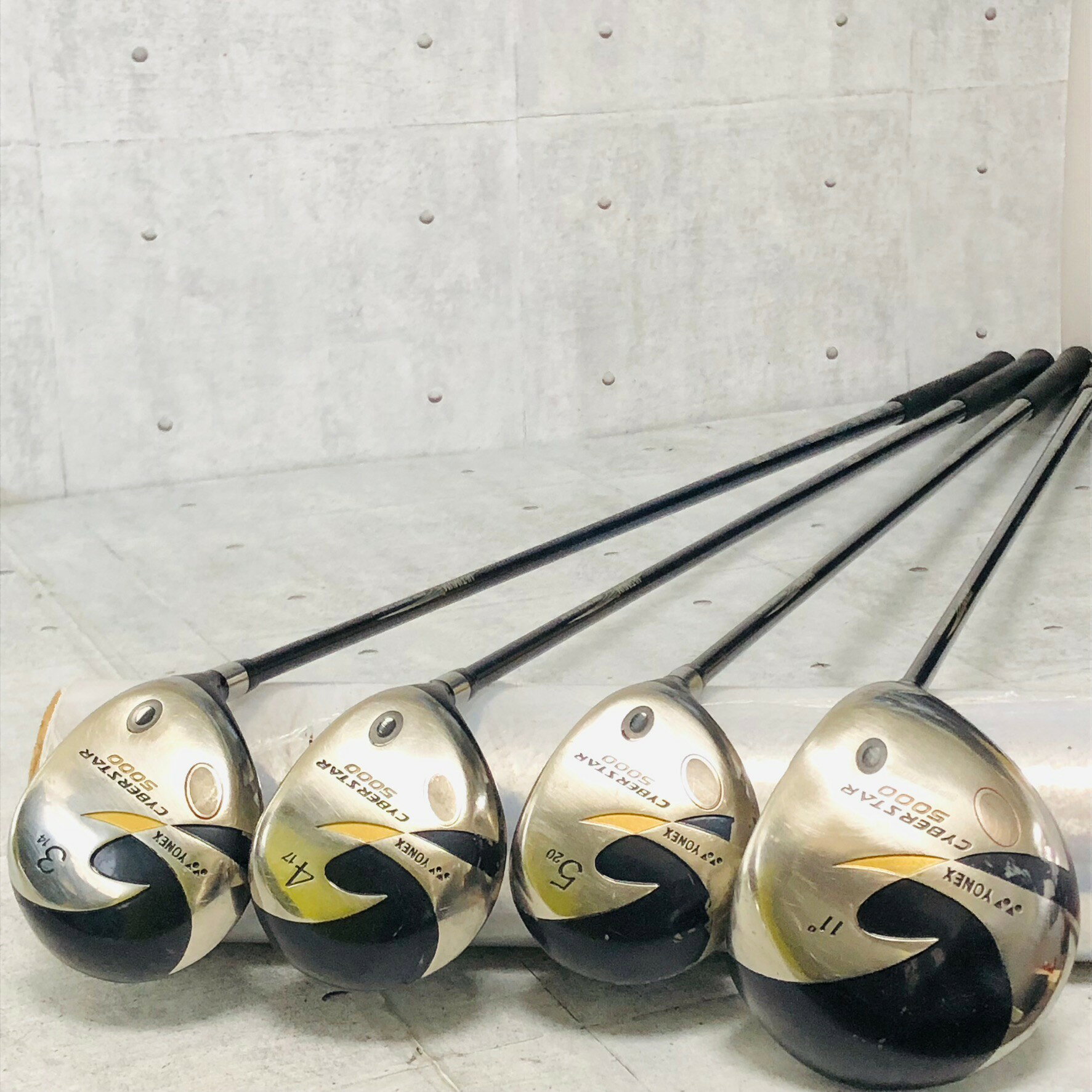 【保証付】【中古】 YONEX ヨネックス CYBERSTAR 5000 サイバースター 1W 1番 3W 3番 4W 4番 5W 5番 4本 メンズ 男女兼用 ゴルフ クラブ ウッド 初心者 入門