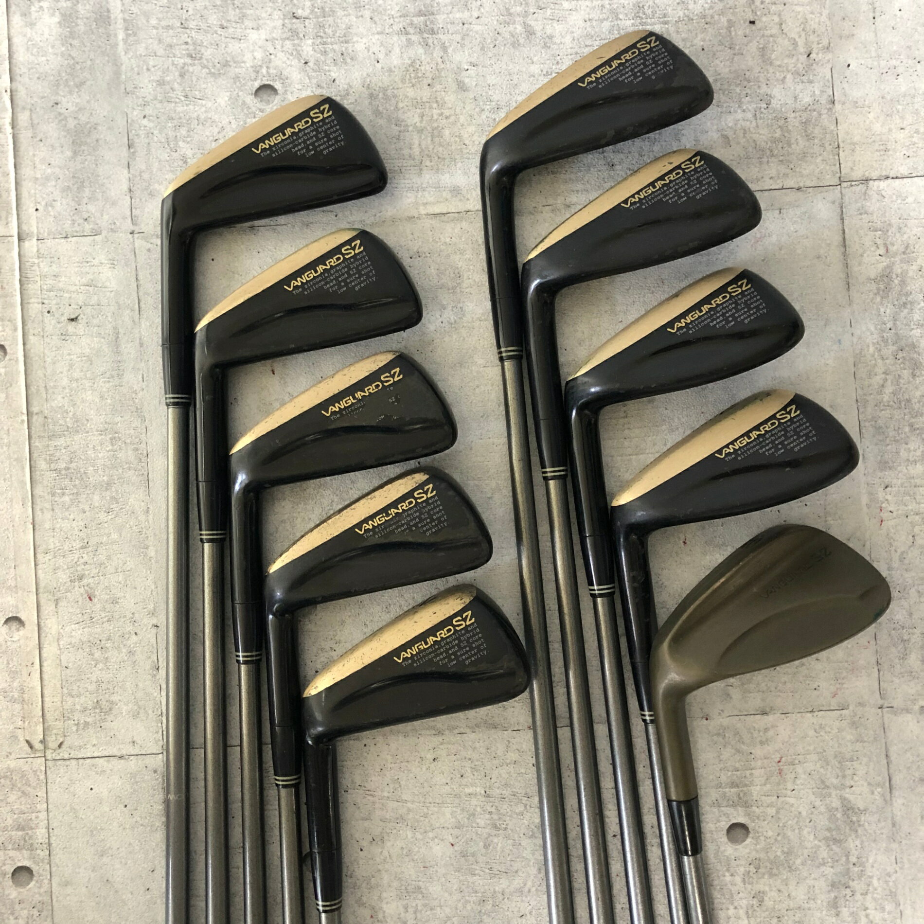 【保証付】【中古】 レフティー 左利き MIZUNO ミズノ VANGUARD SZ バンガード エスゼット 10本 アイアン メンズ ゴルフ クラブ セット 初心者 入門 右利き