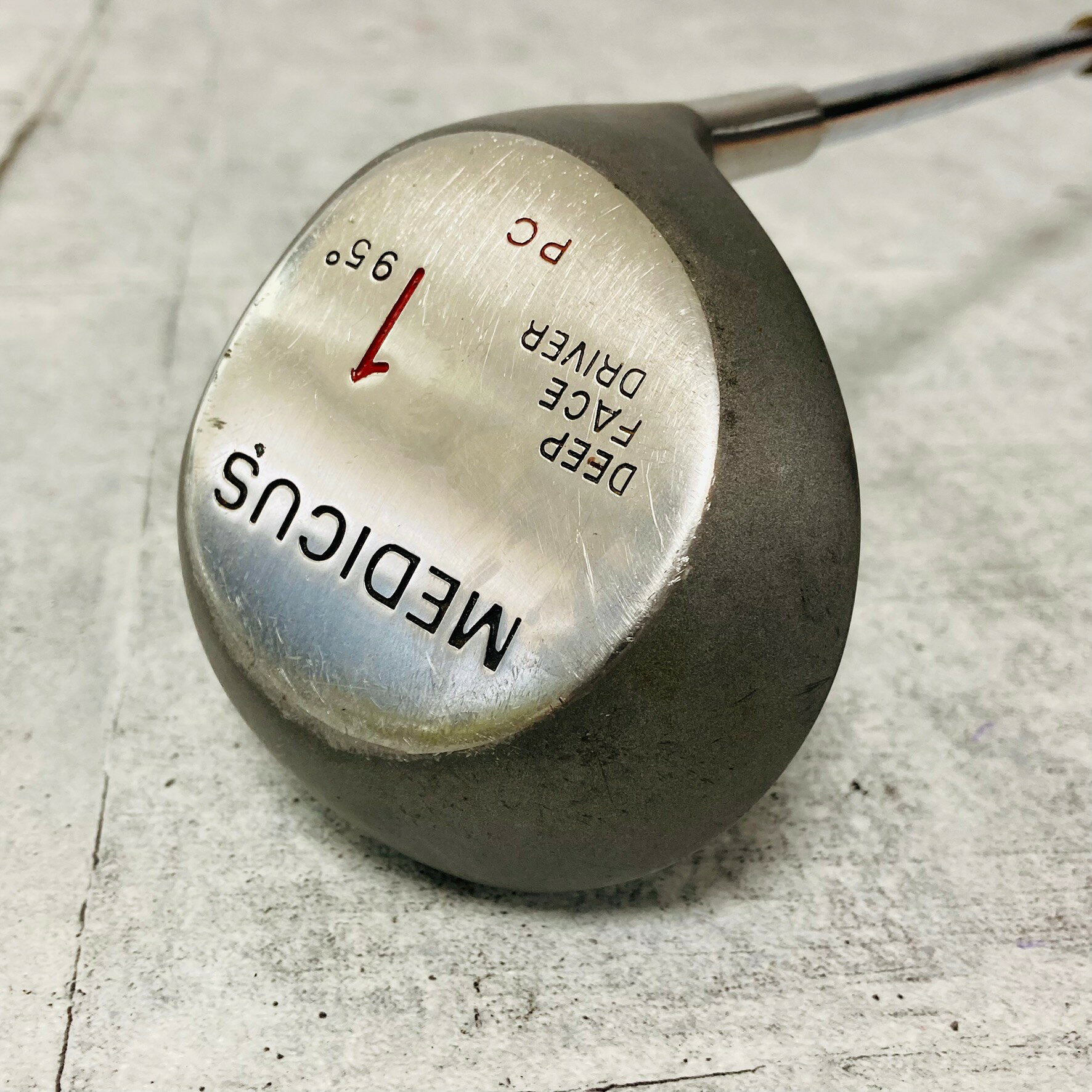 【保証付】【中古】 MEDICUS メディカス ヒンジ付き ドライバー DEEP FACE DRIVER ディープ フェース ドライバー 1W 9.5° ゴルフ 練習器具 スイング 室内練習 初心者 入門