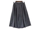シェトワ Chez toi ガウチョ パンツ タック ストライプ ウエストゴム グレー F レディース 【中古】【ベクトル 古着】 180214 古着 買取&販売 ベクトルイズム