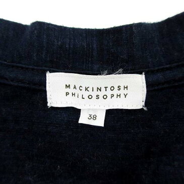 【中古】マッキントッシュフィロソフィー MACKINTOSH PHILOSOPHY カーディガン Vネック 長袖 コットン 薄手 杢ネイビー 紺 38 メンズ 【ベクトル 古着】 200827 ベクトルイズム