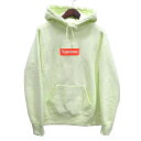 【中古】シュプリーム SUPREME ボックスロゴ パーカー スウェット 2017FW Box Logo Hooded Sweatshirt M Pale Li...